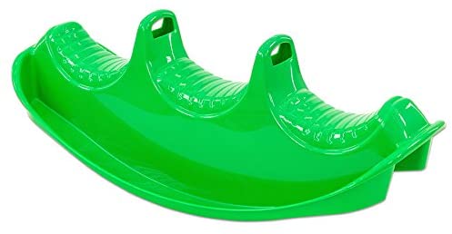 Dantoy 3 Persons Rocker and Seesaw, Durable Plastic with 3 Seats and Made in Denmark – Green