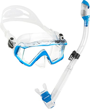 Cressi Panoramic Wide View Mask with Dry Snorkel Set