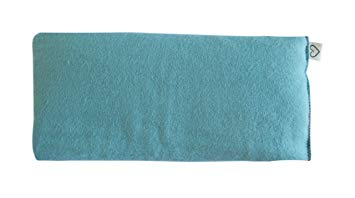 Peacegoods Unscented Organic Flax Seed Eye Pillow -Soft Cotton 10 x 22 - seafoam green mint