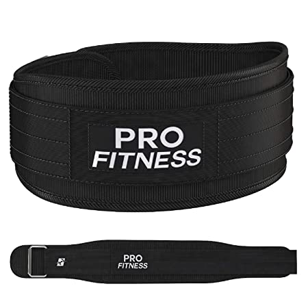 ProFitness Weight Lifting Belt (4 Inchs Wide) - Comfortable & Durable Weightlifting Workout Belt - Great Lower Back & Lumbar Support for Squats, Deadlifts, Gym Workouts - for Men & Women