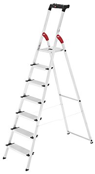 Hailo 8040-707 XXL Step Ladder 7 Deep Safety steps, 150 KG