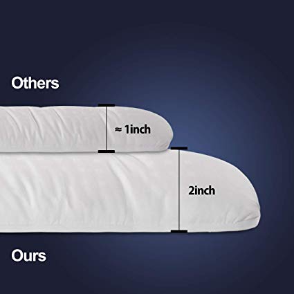 Edilly Extra Thick CaliforniaKing Size Mattress Topper，Premium Hotel Quality Mattress Pad Cover，Protector for Bed Cotton Top Pillow Top Ultra Soft Overfilled with Deep Pocket 2.0“ H