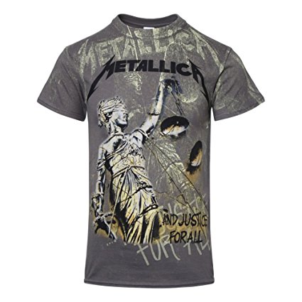 Metallica Justice For All Neon Official Mens All Over Print T Shirt