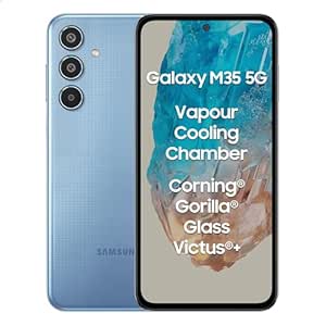 Samsung Galaxy M35 5G (DayBreak Blue,8GB RAM,256GB Storage)| Corning Gorilla Glass Victus | AnTuTu Score 595K  | Vapour Cooling Chamber | 6000mAh Battery | 120Hz Super AMOLED Display| without Charger