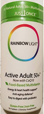 Rainbow Light Active Adult 50  Multivitamins With CoQ10 50 Tablets