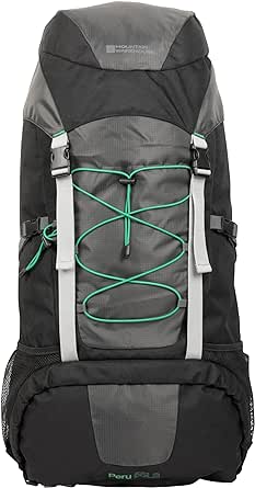 Mountain Warehouse Peru 55L Backpack - Compression, Rain Cover Travel Bag - For Camping, Hiking