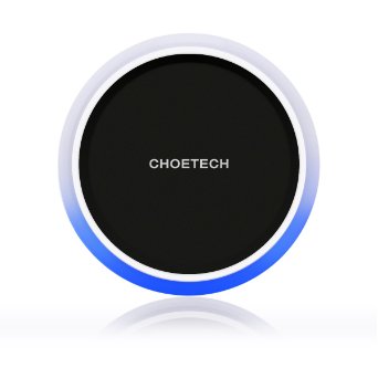 CHOETECH Mini Qi Wireless Charger for Samsung Note 5S6S6 EdgeS6 Edge Plus Lumia 950xl and Lumia 950 and All Qi-Enabled Devices Black