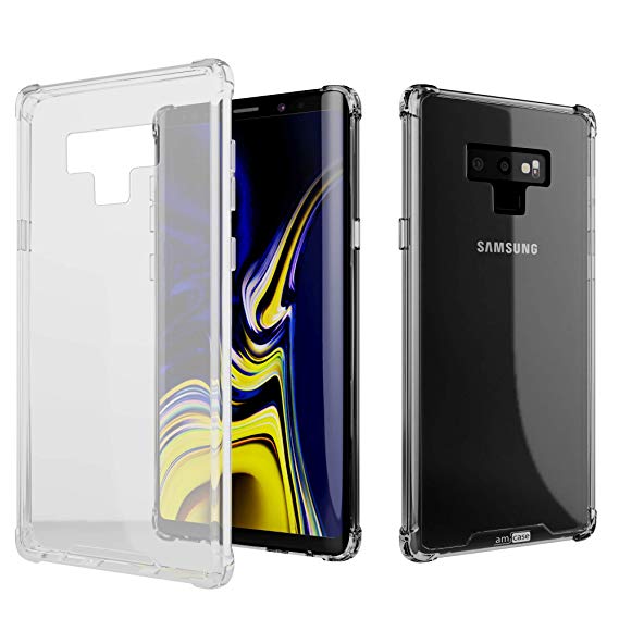 Galaxy Note 9 Case, amCase Crystal Case - Slim Rigid PC Back, TPU Gel Bumper Premium Protection Case for Galaxy Note 9 (2018)
