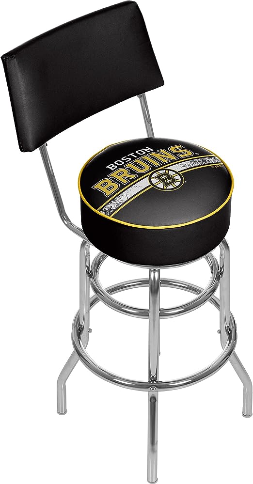 Trademark Gameroom NHL Boston Bruins Swivel Bar Stool with Back