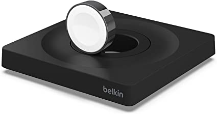 Belkin Apple Watch Fast Charger, Wireless Fast Charging Travel Pad with Nightstand Mode, Minimalist Design and Included USB Type C Cable for Apple Watch Series 7, Series 6, Series 5, Series 4 and More