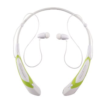 YINENN® 760 Stereo Wireless Bluetooth 4.0 Neckband Style Headset for Smartphones & Tablets - White&Green