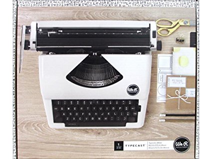 American Crafts 663063 Typewriter We R Memory Keepers Typecast White Typewriter,White