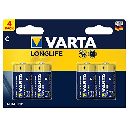 VARTA Longlife - Alkaline Batteries C / Baby / LR14, Pack x4