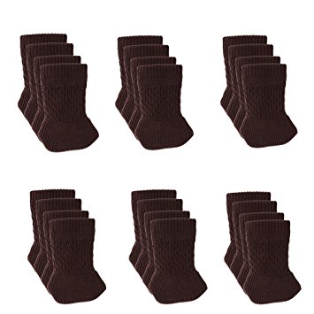 24 PCS Chair Leg Socks Knitted Furniture Socks - Chair,Floor Protectors for avoid scratches - Furniture Pads for moving easily and Reduce Noise (dark coffee)