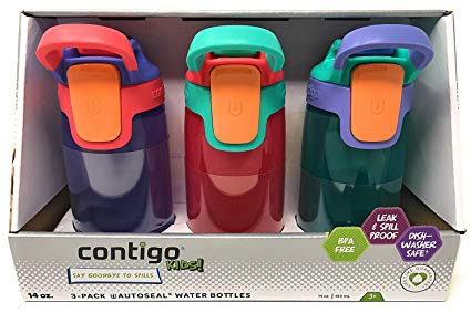 Contigo Kids Autoseal Gizmo Water Bottles 14oz - Persian Green