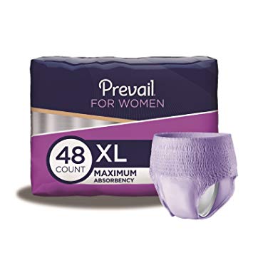 Prevail Maximum Absorbency Incontinence Underwear for Women, Extra Large, 48 Count