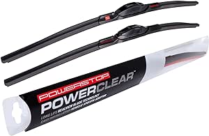 POWERSTOP PowerClear PCK-2620-1 Front 26"   20" Windshield Wiper Blade Set J-Hook Type For Toyota Camry, Ford Edge, Chrysler Town & Country, Toyota Highlander, Dodge Grand Caravan [Model Specific]