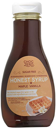 Honest Syrup, Maple Vanilla. Sugar free, Low Carb, No preservatives. Thick and Rich. Sugar Alcohol free, Gluten Free, Pancake and Waffle topping. 1 Bottle(12oz)