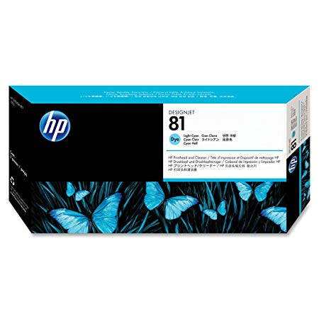 HP 81 (C4954A) Light Cyan Original DesignJet Printhead and Cleaner