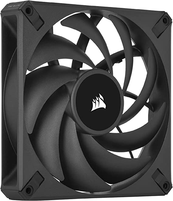 Corsair AF140 Elite, High-Performance 140mm PWM Fluid Dynamic Bearing Fan with AirGuide Technology (Low-Noise, Zero RPM Mode Support) Single Pack - Black