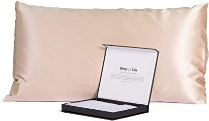 Fishers Finery 30mm 100% Pure Mulberry Silk Pillowcase, Good Housekeeping Quality Tested (Taupe, Standard)