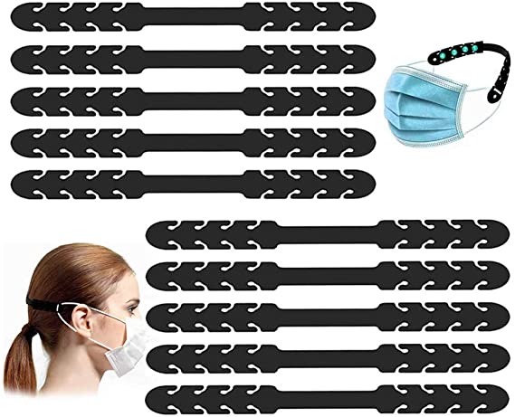 Face Mask Extender Strap, Mask Ear Protector Ear Strap Extender Buckle for Relieving Pressure and Pain Mask Hooks 10 PCS