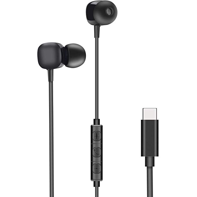 Type C USB C Earbuds Earphones Headphones Digital for Google Pixel 2/2XL/3/3XL Moto Z Huwei Essential U12 11 LG HTC with USB C Port Hi-Res Audio & DAC Chipset