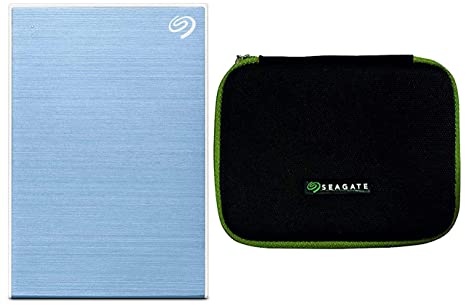 Seagate Backup Plus Portable 5 TB External Hard Drive HDD – Light Blue USB 3.0 for PC Laptop   SG HDD Shockproof Case/Cover for Seagate Portable Hard Drive and 3 Years Rescue Services