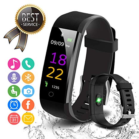 Fitness Tracker,Activity Tracker Fitness Watch Heart Rate Monitor Color Screen,Waterproof Fitness Tracker Watch with Step Counter,Calorie Counter,Pedometer for Men Women Android iOS Phones