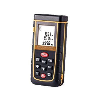 0.16 to 196ft (60m) Laser Distance Meter, GoerTek Portable Laser Distance Measuring Device Tool ,Rangefinder Finder Handheld Measure Instrument with Min/in/ft