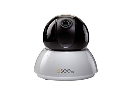 Q-See QCW4MP1PT16 | 4MP HD Wi-Fi with iOS/Android App | Wireless Home Security Surveillance Camera | Night Vision, Pan & Tilt | Two Way Audio | Motion Detection Alerts | Inc 16 GB SD Card