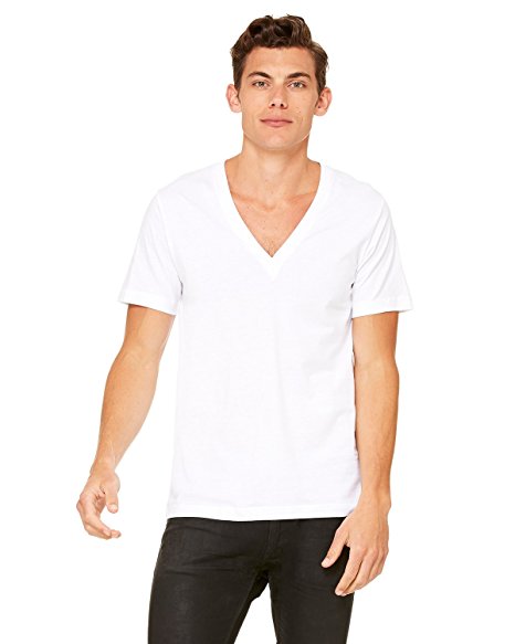 Bella Canvas Unisex Jersey Short-Sleeve Deep V-Neck T-Shirt