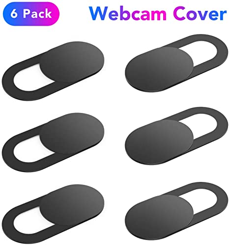 Webcam Cover, 6 Pack Laptop Camera Cover Slide Ultra Thin Camera Blocker Protect Your Privacy for Laptop Computer iPad MacBook Pro iMac Smartphone Mac PC Tablets Echo Spot Show