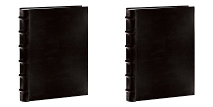 : Pioneer Sewn Bonded Leather BookBound Bi-Directional Photo Album, Holds 300 4x6" Photos, 3 Per Page. Color: Black. (Bundle)