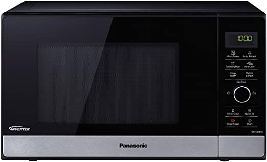 Panasonic NN-SD38HSQPQ Microwave Oven, Stainless Steel/Black Glass Door, NN-SD38HSQPQ