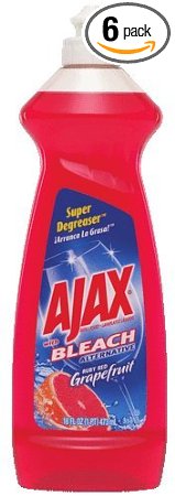Ajax Dish Liquid, With Bleach Alternative,  Grape Fruit, 16 Ounce (Pack of 6)