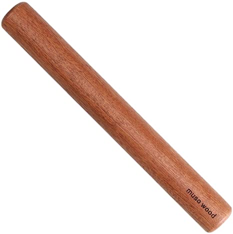 Muso Wood Small Rolling Pin for Baking,Wooden Rolling Pin 11 inches for Fondant, Pie Crust, Cookie, Pastry, Dough-Easy to Clean(Sapele)