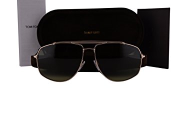 Tom Ford FT0496 Georges Sunglasses Gold w/Green Lens 28N TF496