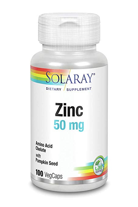 Zinc 50mg Solaray 100 Veg Cap