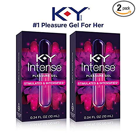 K-Y Intense Pleasure Gel Lubricant, 0.34 oz. (Pack of 2)