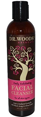 Dr. Woods Shea Facial Cleanser with Black Soap, 8 Ounce