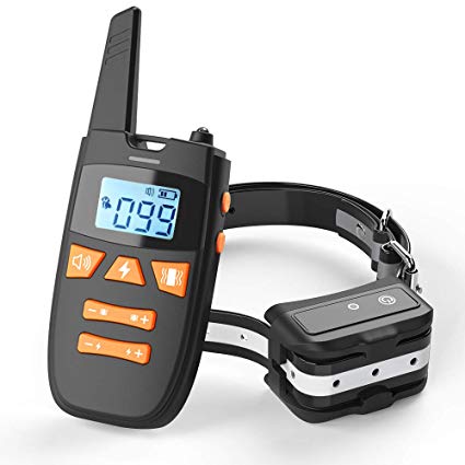 Teaker Dog Training Collar with Remote, Rechargeable Shock Collar Up to Remote Range 2000FT & IPX7 Level Waterproof with Beep/Vibration/Shock 3 Training Modes for Small Medium Large Dogs, All Breeds