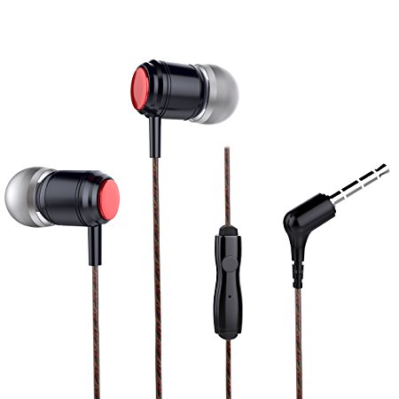 Zhicity In Ear Earbuds Stereo Earphones Running Headphones with Mic Sports Headphones for Music
