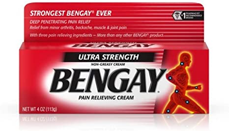 BENGAY Pain Relieving Cream Ultra Strength 4 oz (Pack of 4)