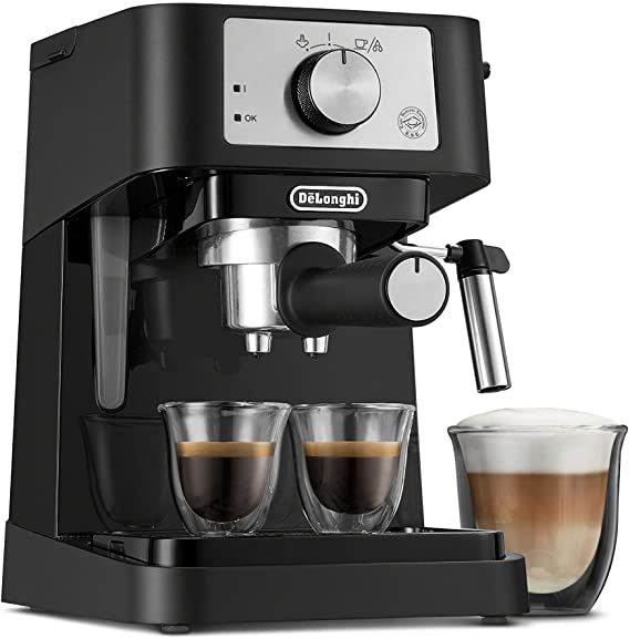 De'Longhi EC260BK Stilosa Espresso Machine, Black and Stainless