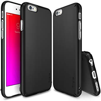 Ringke Slim Compatible with iPhone 6S Case Full Coverage on All 4-Sides & Back Super Lightweight All Around Protection Hard Case for iPhone 6S - SF Black