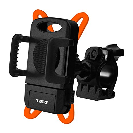 TAGG® Rider S-12 Bike Phone Mount || Premium Bike Mobile Holder || Universal Cradle Clamp for iOS Android Smartphone, Boating GPS, Other Devices || One-button Release Technology || 360 Degrees Rotatable [[NEW RELEASE]]
