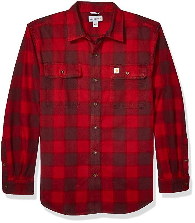 Carhartt Men's Hubbard Flannel Long Sleeve Shirt (Regular and Big & Tall Sizes)