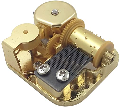 Helen Zora 18 Note Windup Gold Plating Clockwork Mechanism DIY Music Box Movement Many Songs for Choose