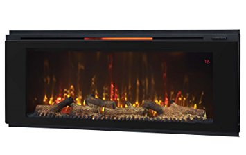 ClassicFlame 48HF320FGT Helen Wall Mounted Electric Fireplace, 48", Black